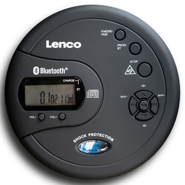 Lenco CD-300BK Black Bluetooth Portable CD Player - 7
