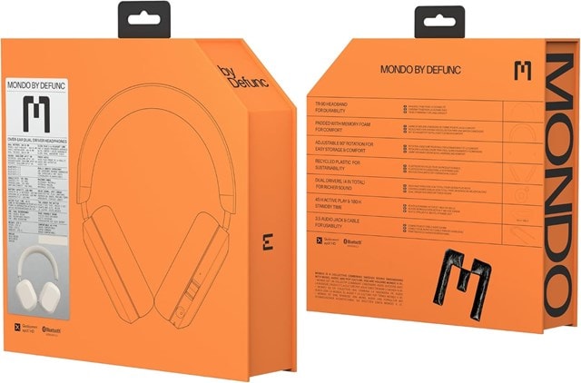 Mondo By Defunc Over Ear Off White Noise Cancelling Bluetooth Headphones - 6