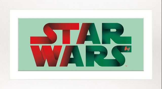 Logo Star Wars Pre-Framed Art Print (30X60cm) - 1
