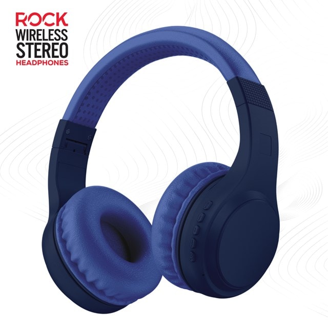 Rock BT On-Ear Navy Blue Bluetooth Headphones - 1