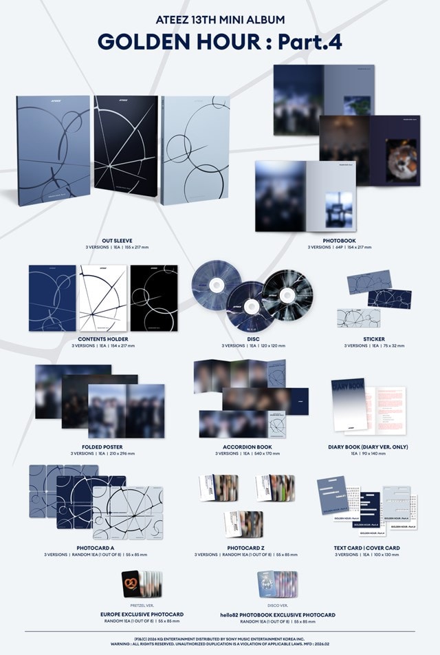 GOLDEN HOUR : Part.4 - Europe Hello82 Exclusive (A ver.)/(DIARY ver.)/(Z ver.) - 2