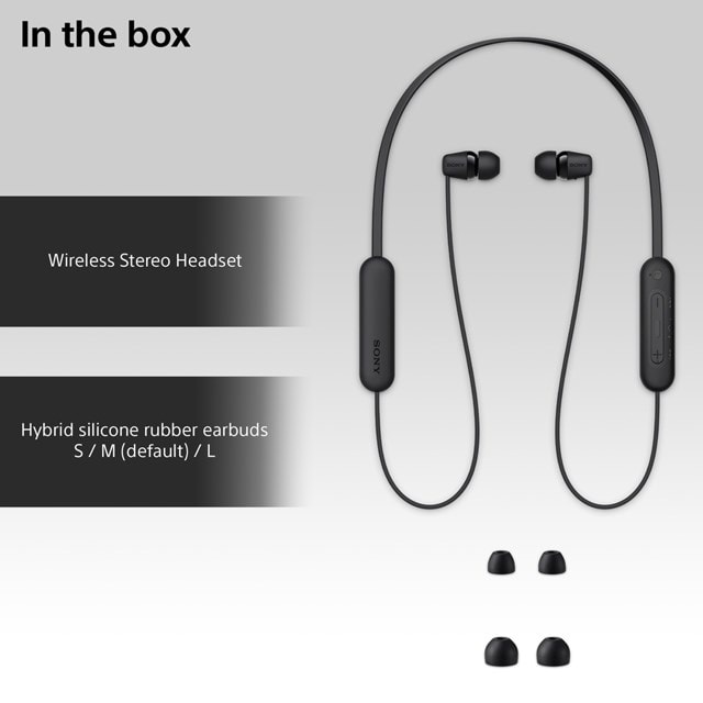 Sony WI-C100 Black Bluetooth Earphones - 5