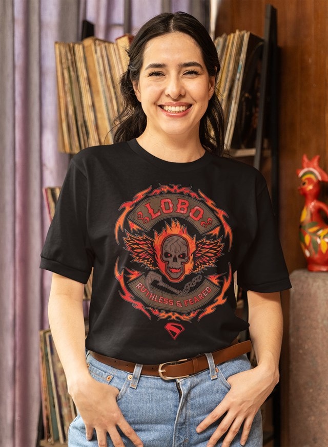 Lobo Ruthless & Feared Supergirl hmv Exclusive Black Tee (Large) - 2