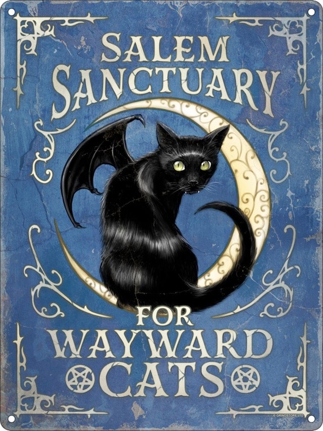 Salem Sanctuary For Wayward Cats Mini Tin Sign - 1