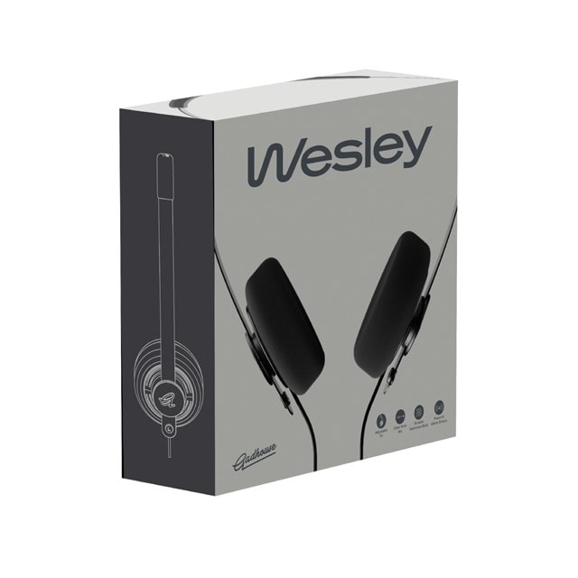 Gadhouse Wesley Retro Black/Silver Headphones - 6