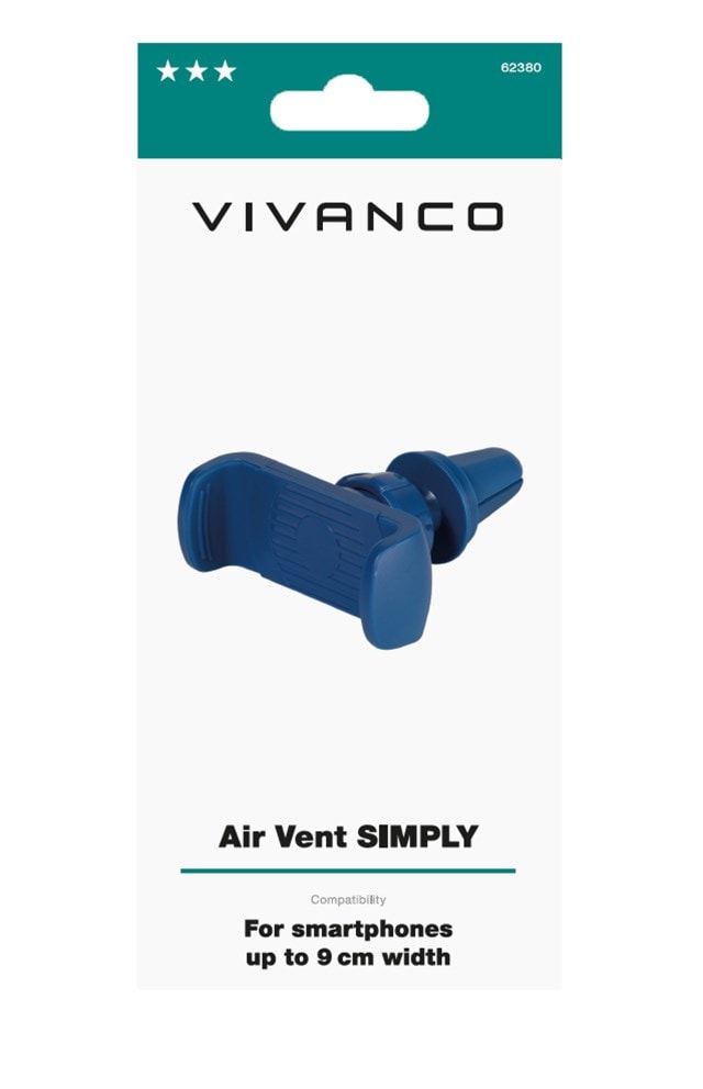 Vivanco Air Vent Blue Car Holder For Smartphones - 5