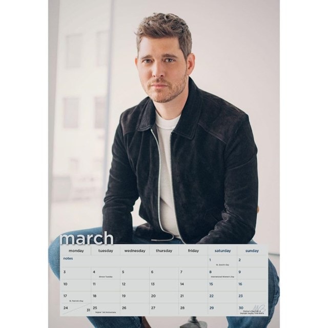 Michael Buble 2025 A3 Calendar - 2