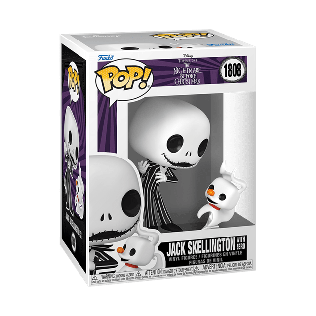 Jack Skellington With Zero 1808 The Nightmare Before Christmas Funko Pop Vinyl & Buddy - 2