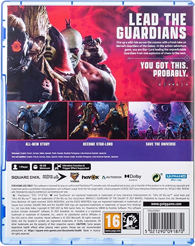 Jogo - PS5 - Marvel's Guardians of the Galaxy - Sony - Ri Happy