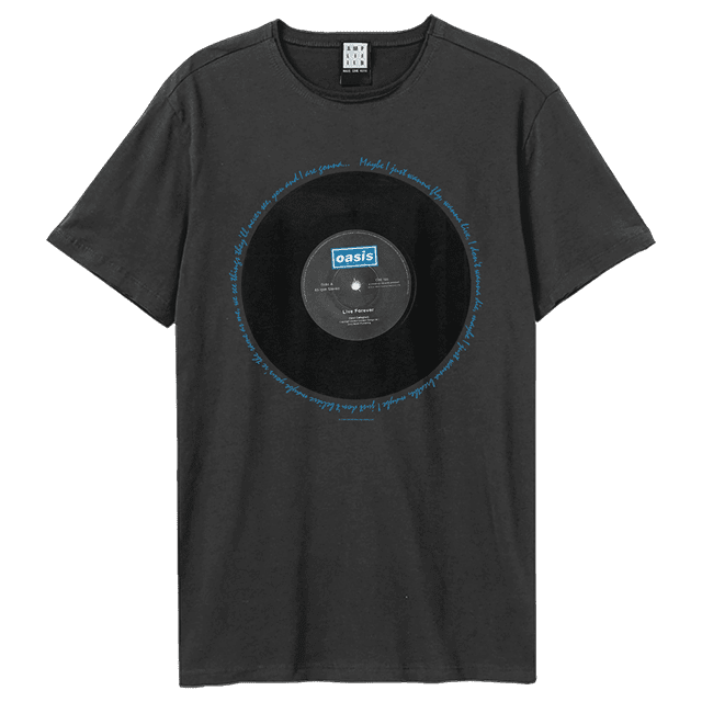 Live Forever Lyrics Oasis Charcoal Tee | T-Shirt | Free shipping