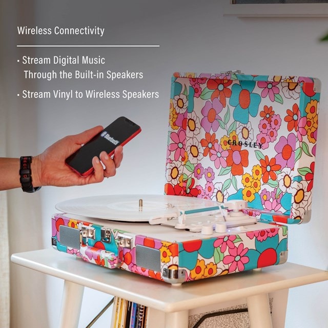 Crosley Cruiser Plus Groovy Floral Bluetooth Turntable - 12