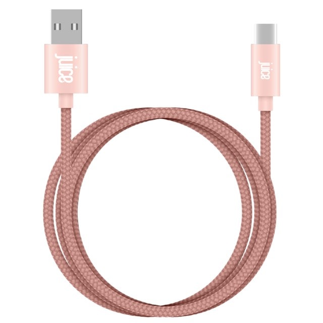 Juice Rose Gold Braided USB-C Cable 3m - 2