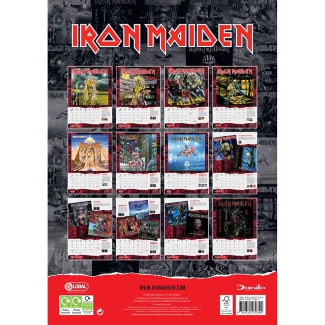 Iron Maiden 2025 A3 Calendar - 5