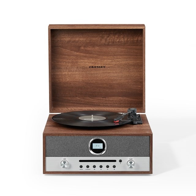 Crosley Nash Walnut Turntable with CD Player & AM/FM Radio - 16