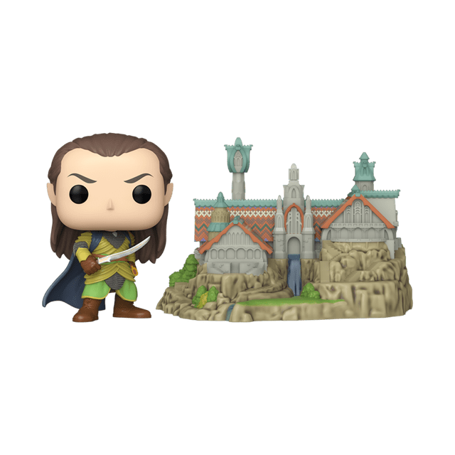 Town Lord Elrond With Rivendell 1747 Lord Of The Rings Funko Pop Vinyl Town - 1