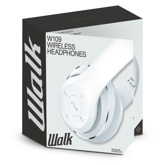 Walk Audio W109 White Bluetooth Headphones - 4