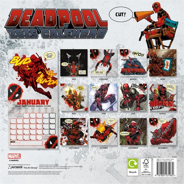 Deadpool hmv Exclusive 2025 Square Calendar - 2