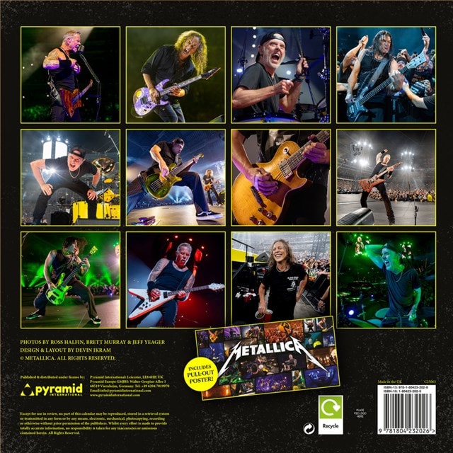 Metallica 2025 Square Calendar - 2