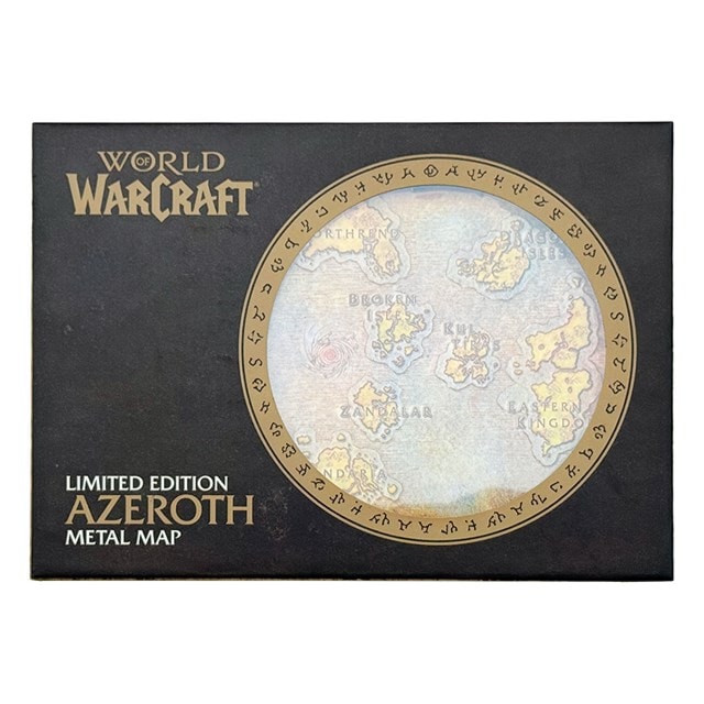 World Of Warcraft Limited Edition Metal Replica Map Of Azeroth - 2