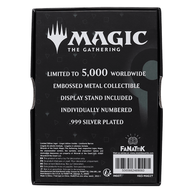 Magic the Gathering Limited Edition .999 Silver Plated Jace Beleren Metal Collectible - 4