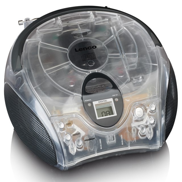 Lenco SCD-24TR Transparent CD Player with FM Radio - 1