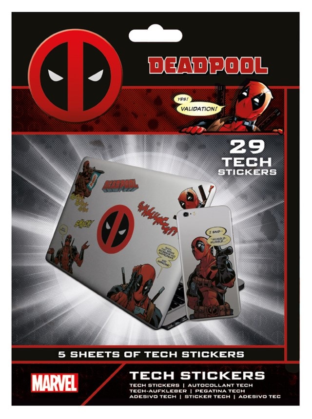 Merc With A Mouth Deadpool Tech Sticker - 1