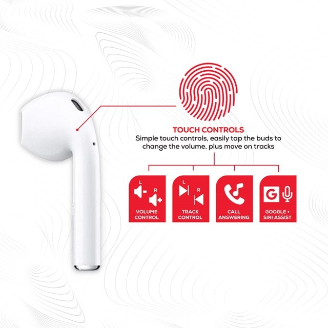 Rock TWS White True Wireless Bluetooth Earphones - 3