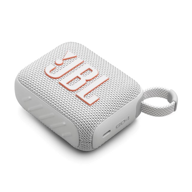 JBL Go 4 White Bluetooth Speaker - 12