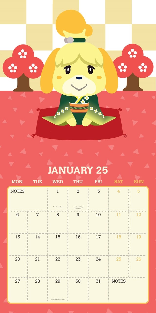 Animal Crossing 2025 Square Calendar - 3