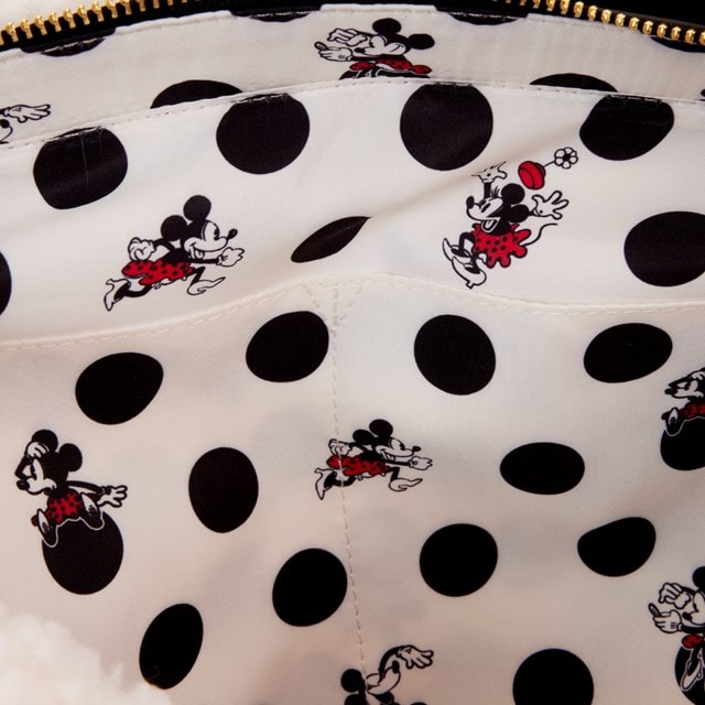 Minnie Rocks The Dots Sherpa Tote Bag Loungefly - 5