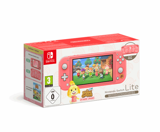 Nintendo Switch Lite Console (Coral) Isabelle Aloha Edition - 1