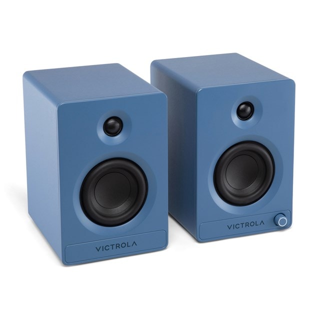 Victrola Tempo Blue Bluetooth Bookshelf Speakers - 2
