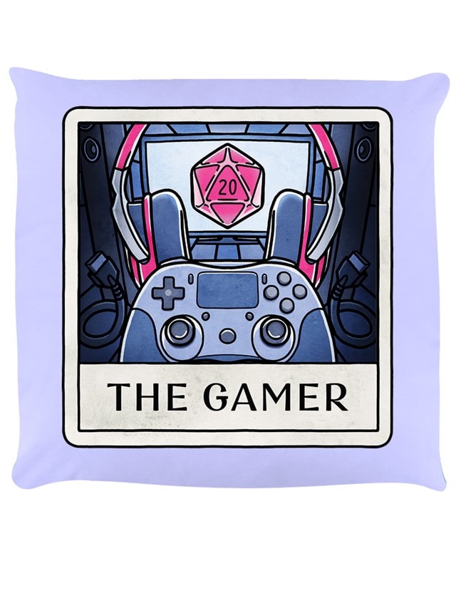 Deadly Tarot The Gamer Lilac Cushion - 1