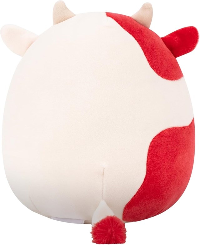 7.5'' Claudio Cream And Burgundy Spotted Cow With Mushroom Embroidery Squishmallows Plush - 4