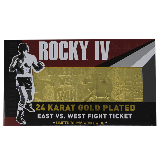 Rocky IV Ivan Drago Fight Ticket: 24K Gold Plated Limited Edition Collectible - 5