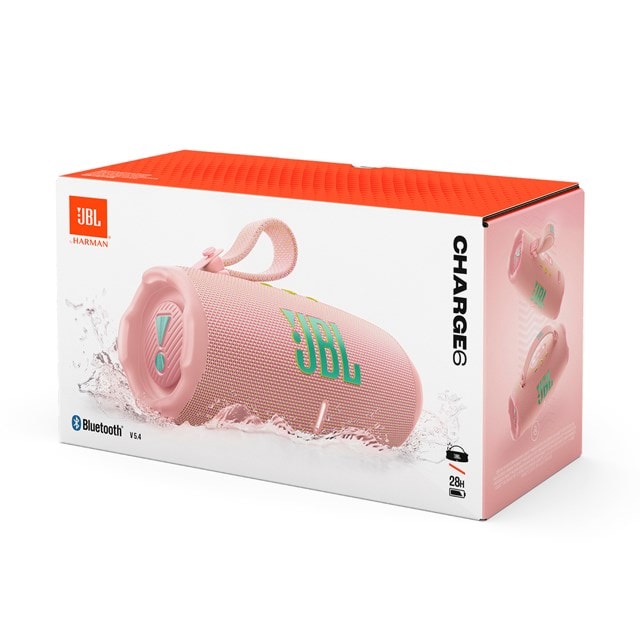 JBL Charge 6 Pink Bluetooth Speaker - 8
