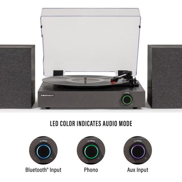 Crosley Zane Black Turntable & Speakers - 2