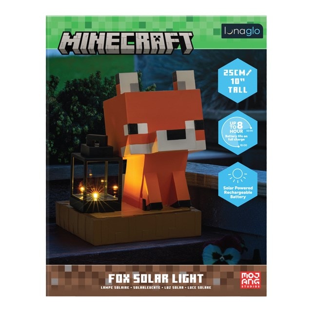 Fox Minecraft Gnome Solar Powered Light - 4