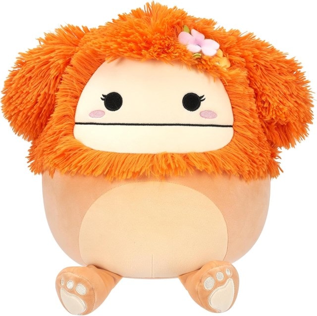 Shasta Light Orange Bigfoot With Flower Pin Squishmallows Plush - 1