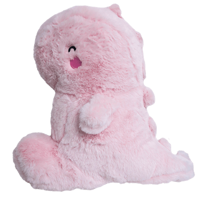 Yabu Fluffy Dino: Pink Plush - 1