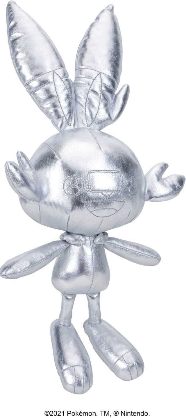 Silver Scorbunny 8'' Pokemon Soft Toy - 3