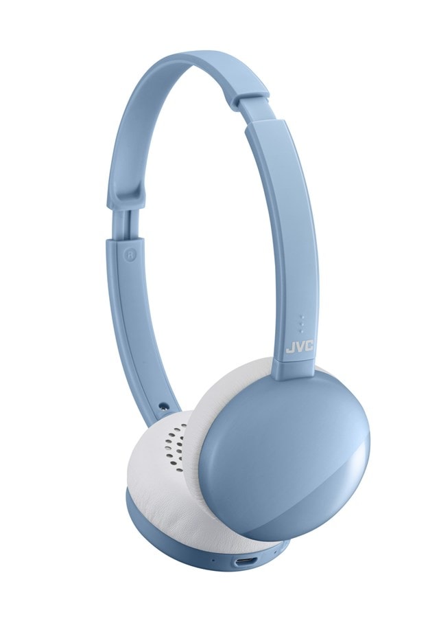 JVC Flats HA-S22W Blue Bluetooth Headphones - 1