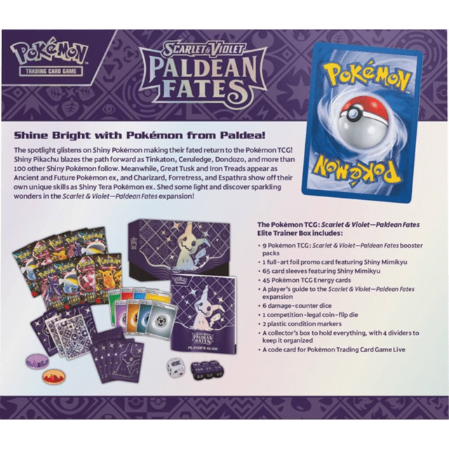 Scarlet & Violet 4.5 Paldean Fates Elite Trainer Box Pokemon Trading Cards - 4