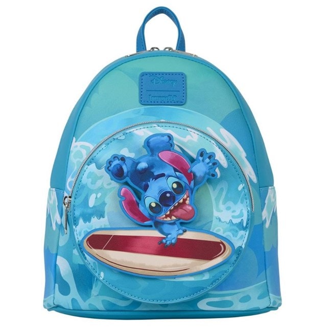 Stitch Spinning Surfer hmv Exclusive Loungefly Mini Backpack - 1