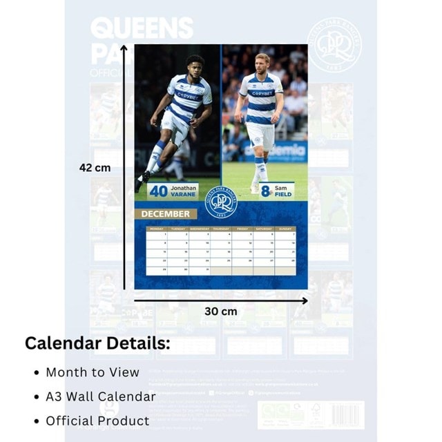 Queens Park Rangers FC 2025 Calendar A3 - 6