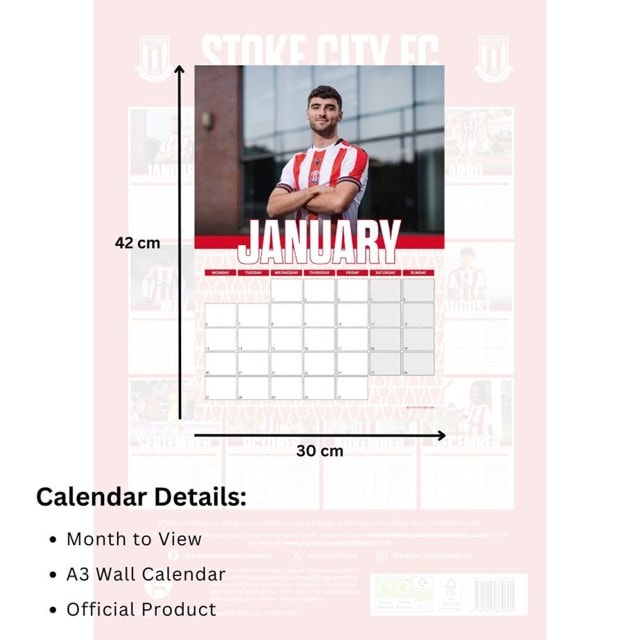 Stoke City FC 2025 Calendar A3 - 3