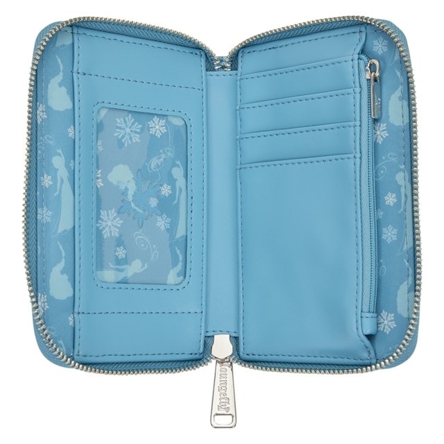 Frozen Elsa Glitter Sequin Loungefly Zip Around Wallet - 4