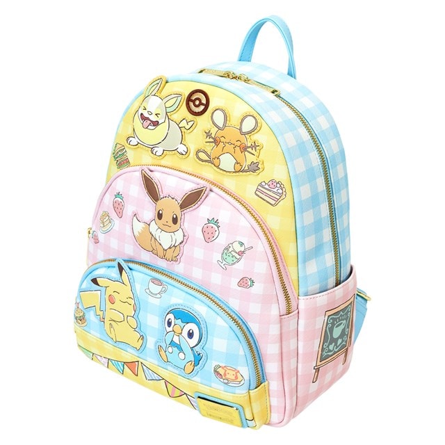 Cafe Pokemon Loungefly Triple Pocket Backpack - 3