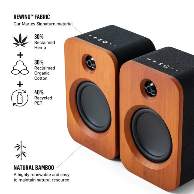 House Of Marley Simmer Down Duo Bluetooth Bookshelf Speakers (hmv exclusive) - 2