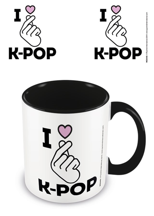 K-Pop: I Love K-Pop Black Coloured Inner Mug - 1